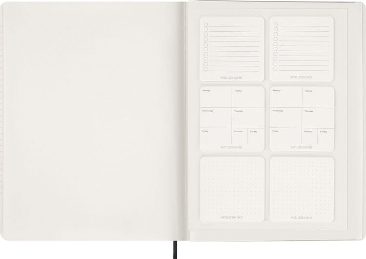 Produktbild: Moleskine 15 Monate Essential Wochenkalender 2026/2027, 1 Wo = 2 Seiten, vertikal, XXL, weicher Einband, Schwarz