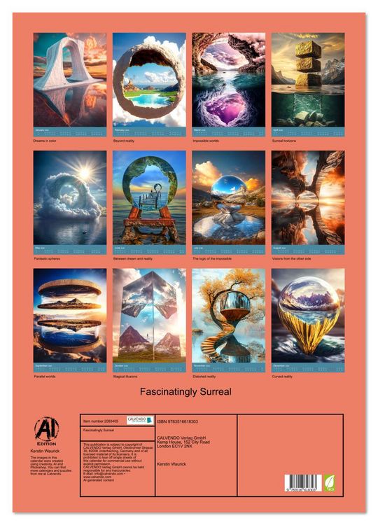 Produktbild: Fascinatingly Surreal (Wall Calendar 2026 DIN A2 portrait), CALVENDO 12 Month Wall Calendar