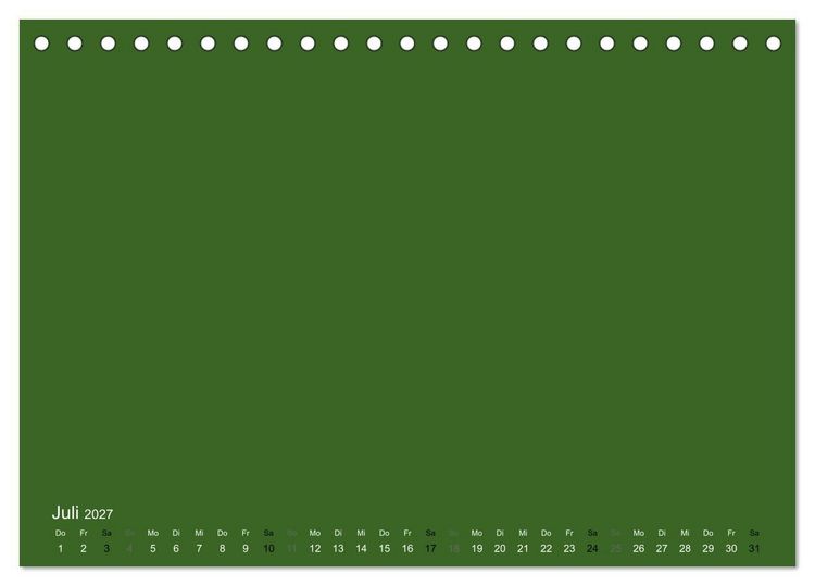 Produktbild: Bastelkalender - dunkel Gr&uuml;n (Tischkalender 2027 DIN A5 quer), CALVENDO Monatskalender