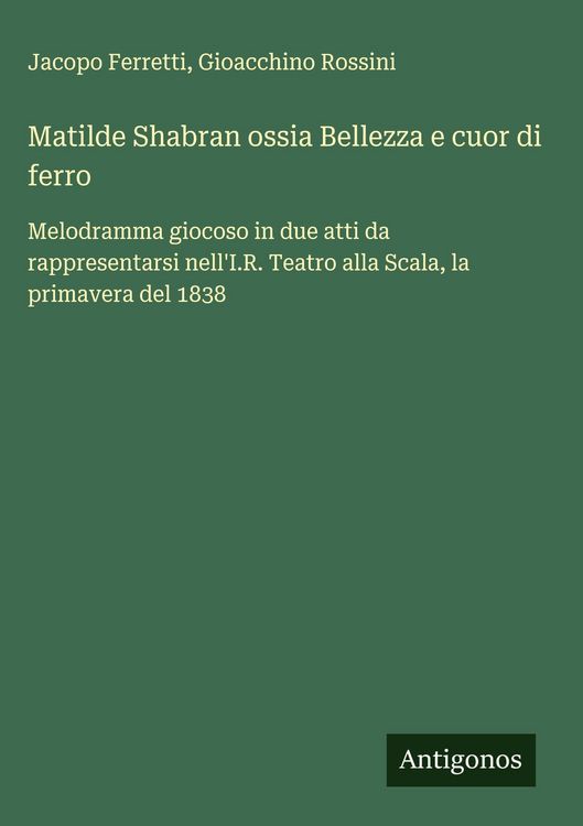 Produktbild: Matilde Shabran ossia Bellezza e cuor di ferro
