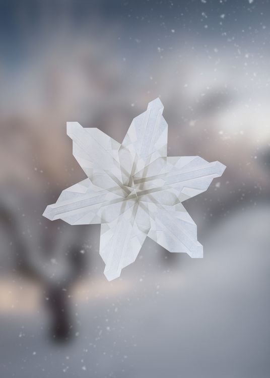 Schneekristalle aus Transparentpapier (kreativ.kompakt.)