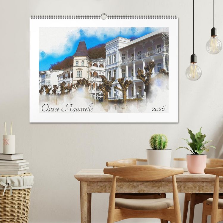 Produktbild: Ostsee Aquarelle (Wandkalender 2026 DIN A2 quer), CALVENDO Monatskalender