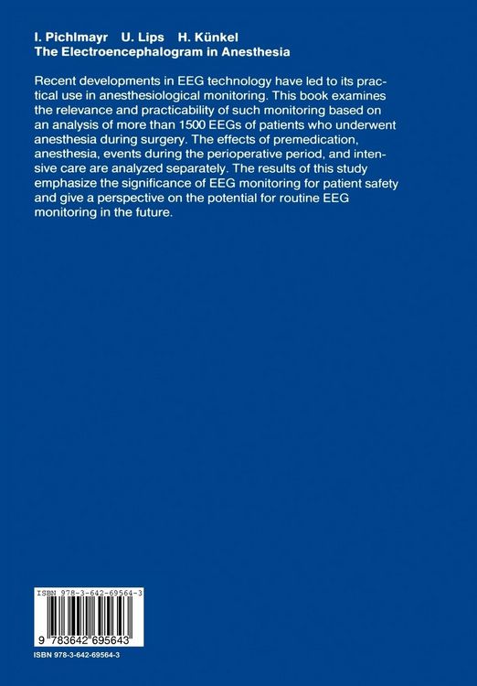 Produktbild: The Electroencephalogram in Anesthesia