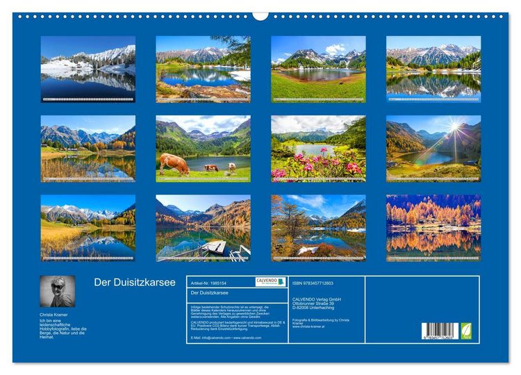 Produktbild: Der Duisitzkarsee (Wandkalender 2026 DIN A2 quer), CALVENDO Monatskalender