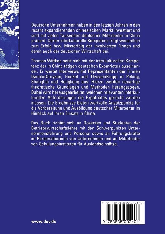 Produktbild: Interkulturelle Kompetenz deutscher Expatriates in China