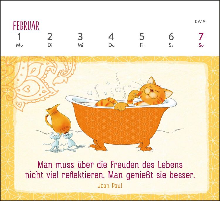 Produktbild: Mini-Wochenkalender 2027: Weisheiten der Om-Katze