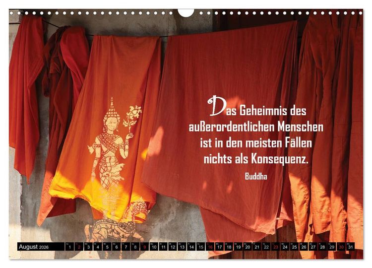 Produktbild: Spirituelles aus Asien - Weisheiten 2026 (Wandkalender 2026 DIN A3 quer), CALVENDO Monatskalender