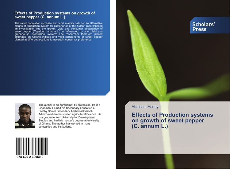 Produktbild: Effects of Production systems on growth of sweet pepper (C. annum L.)