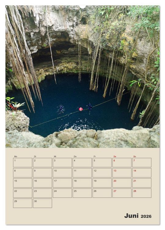 Produktbild: Mexiko Yucat&aacute;n Terminplaner (hochwertiger Premium Wandkalender 2026 DIN A2 hoch), Kunstdruck in Hochglanz