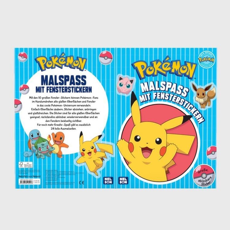 Produktbild: Pok&eacute;mon Activity-Buch: Malspa&szlig; mit Fensterstickern