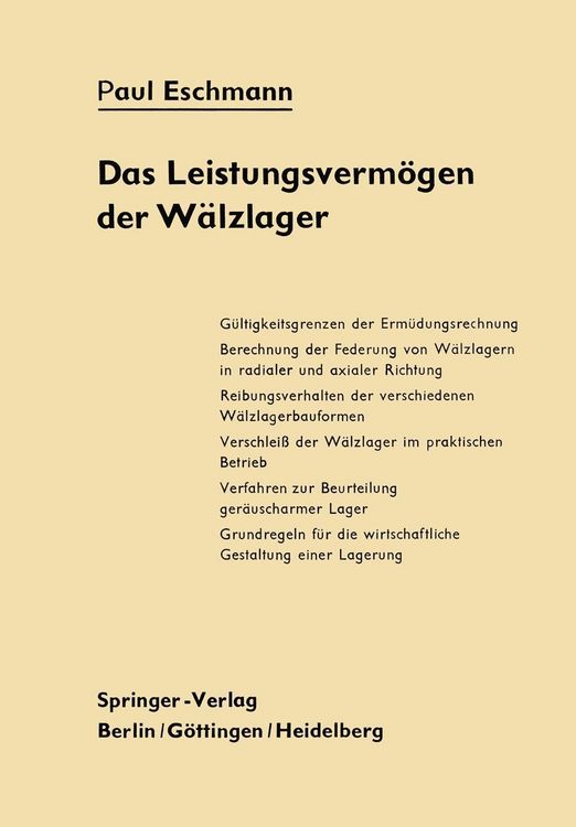 Produktbild: Das Leistungsverm&ouml;gen der W&auml;lzlager