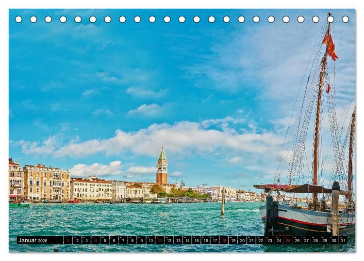 Produktbild: Besuch in Venedig (Tischkalender 2026 DIN A5 quer), CALVENDO Monatskalender