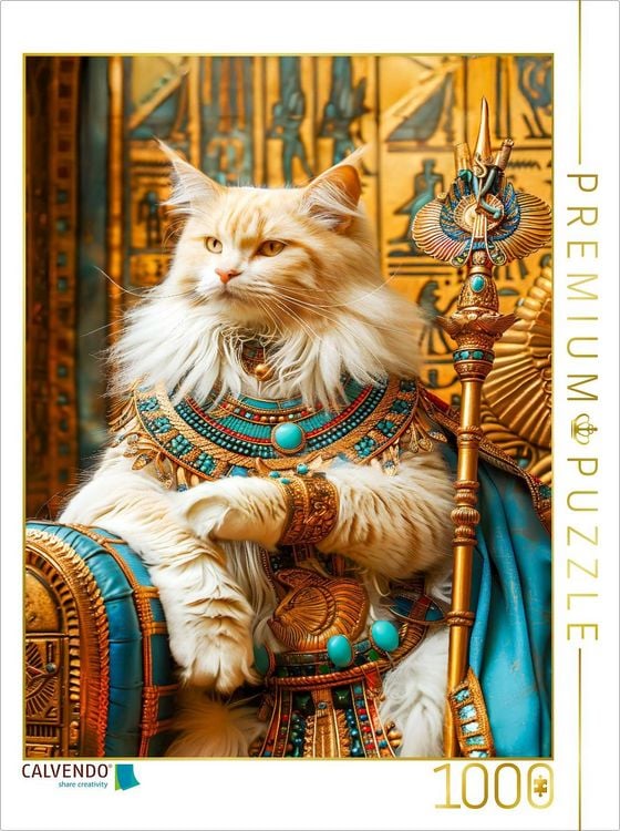 Produktbild: CALVENDO Puzzle Anubischa Katze in der faszinierenden Welt der Pharaonen | 1000 Teile Lege-Gr&ouml;&szlig;e 64x48cm Foto-Puzzle f&uuml;r gl&uuml;ckliche Stunden