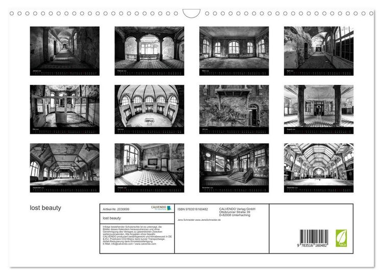 Produktbild: lost beauty (Wandkalender 2026 DIN A3 quer), CALVENDO Monatskalender