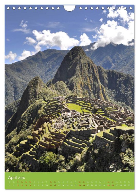 Produktbild: Erlebe mit mir Machu Picchu (Wandkalender 2026 DIN A4 hoch), CALVENDO Monatskalender