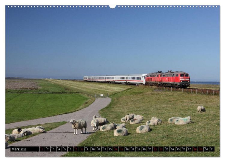 Produktbild: Norddeutsche Eisenbahnen (Wandkalender 2026 DIN A2 quer), CALVENDO Monatskalender