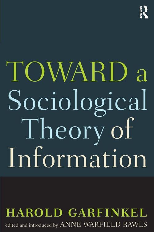 Produktbild: Toward A Sociological Theory of Information