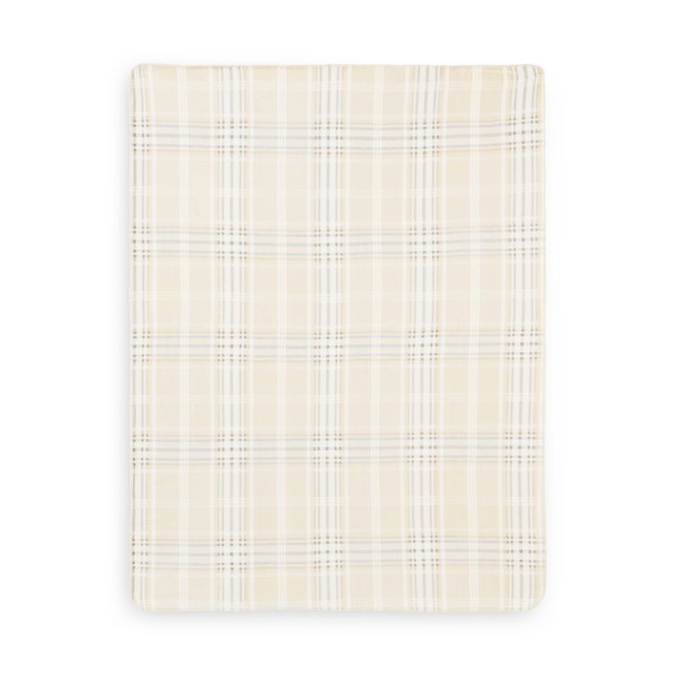 Produktbild: Karierte Decke Beige 130x 170 cm