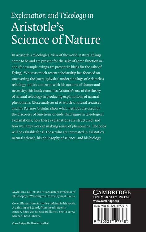 Produktbild: Explanation and Teleology in Aristotle's Science of Nature