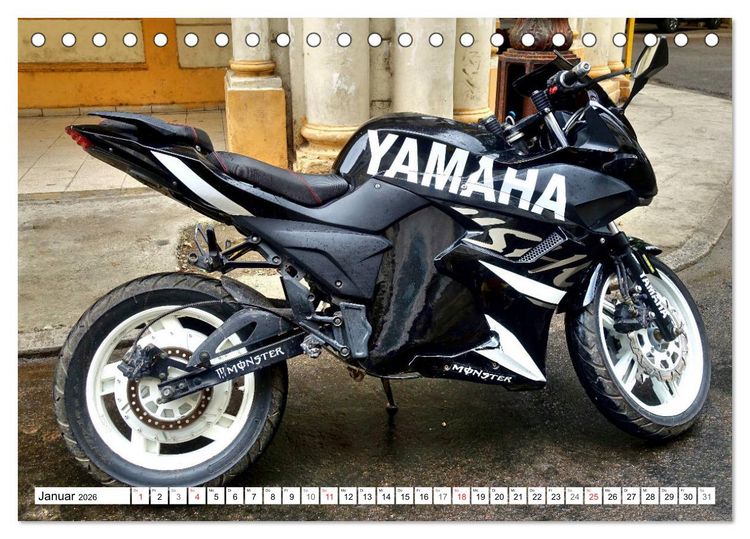 Produktbild: Zweirad Nostalgie - YAMAHA in Kuba (Tischkalender 2026 DIN A5 quer), CALVENDO Monatskalender