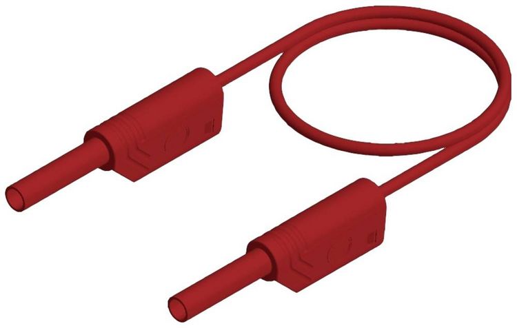 Produktbild: Hirschmann Test & Measurement MVL S 100/1 Au Sicherheits-Messleitung Lamellenstecker 2 mm Lamellenstecker 2 mm 1.00 m Rot 1 St.