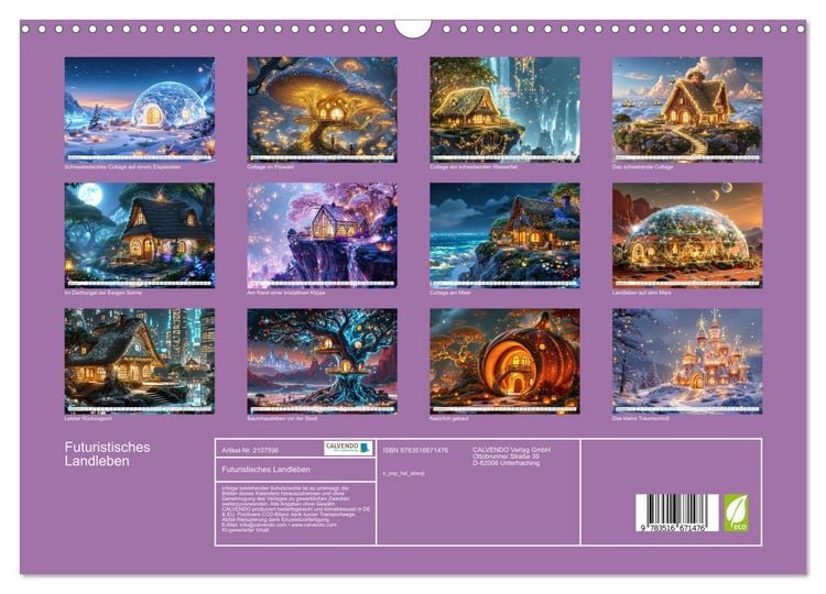 Produktbild: Futuristisches Landleben (Wandkalender 2026 DIN A3 quer), CALVENDO Monatskalender