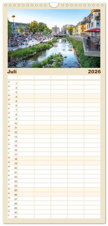 Produktbild: Familienplaner 2026 - SIEGEN Stadt auf acht Bergen mit 5 Spalten (Wandkalender, 21 x 45 cm) CALVENDO