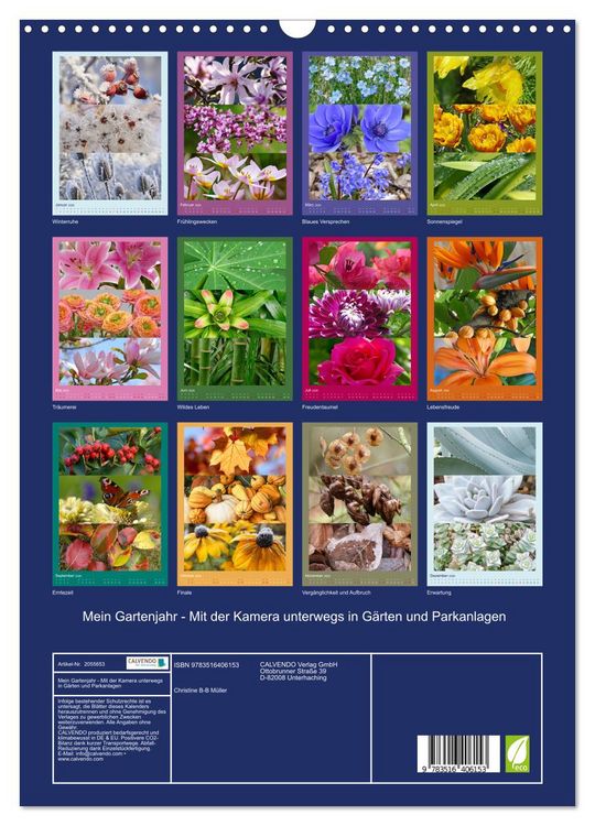 Produktbild: Mein Gartenjahr - Mit der Kamera unterwegs in G&auml;rten und Parkanlagen (Wandkalender 2026 DIN A3 hoch), CALVENDO Monatskalender
