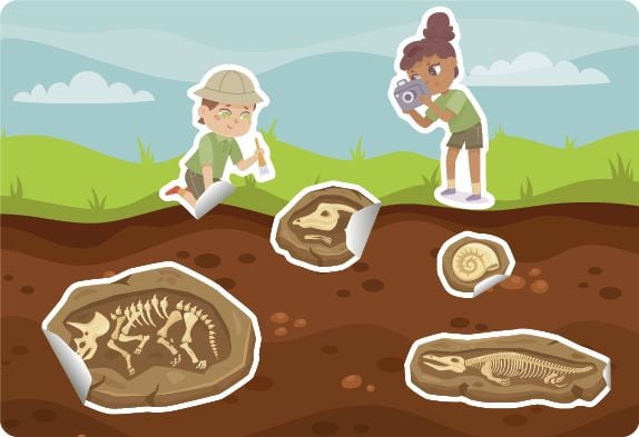 Produktbild: Meine Sticker + Karten + Box - Dinosaurier