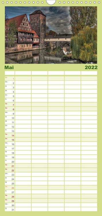 Produktbild: Familienplaner Meine Stadt N&uuml;rnberg (Wandkalender 2022 , 21 cm x 45 cm, hoch)