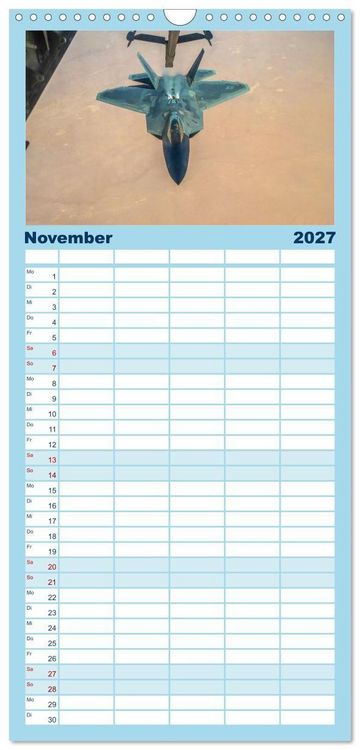 Produktbild: Familienplaner 2027 - Kampfjets - D&uuml;senj&auml;ger-Kalender mit 5 Spalten (Wandkalender, 21 x 45 cm) CALVENDO