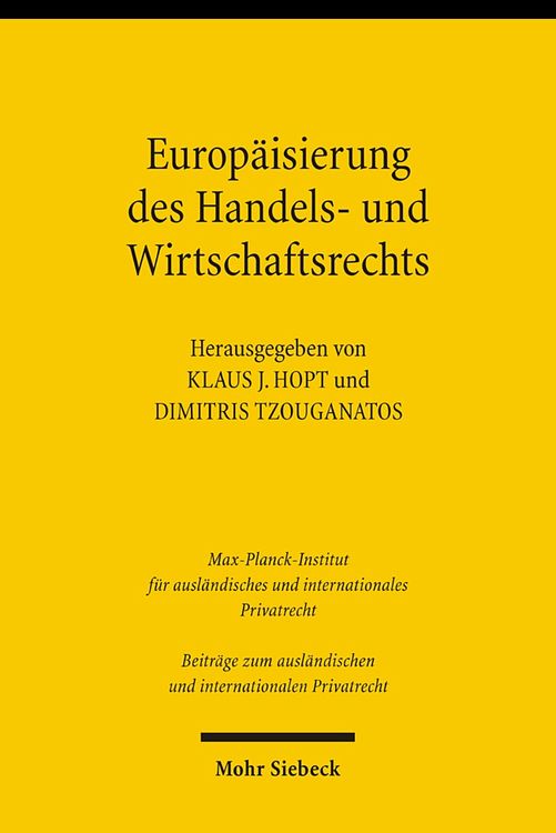 Produktbild: Europäisierung des Handels- und Wirtschaftsrechts