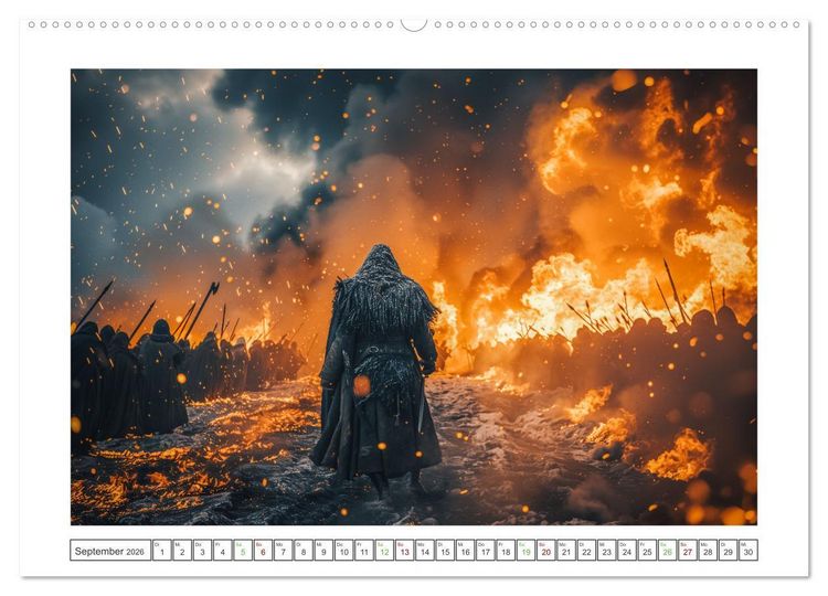 Produktbild: Die Abenteuer der Wikinger (hochwertiger Premium Wandkalender 2026 DIN A2 quer), Kunstdruck in Hochglanz
