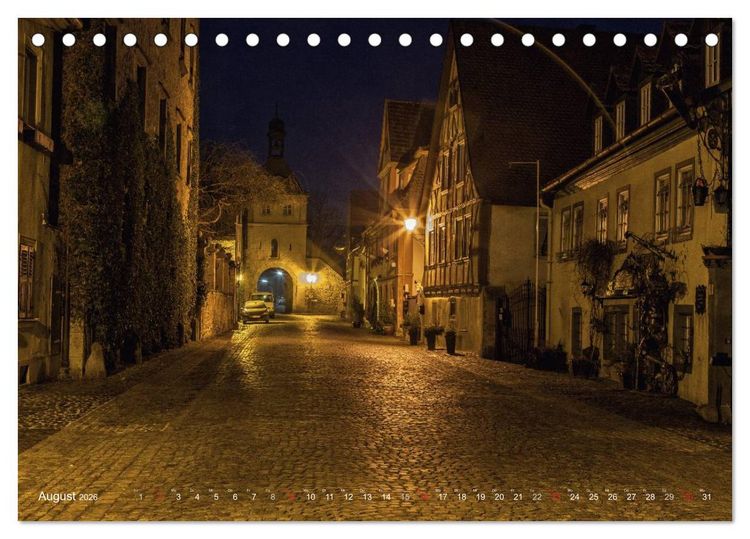 Produktbild: Unterfranken bei Nacht (Tischkalender 2026 DIN A5 quer), CALVENDO Monatskalender