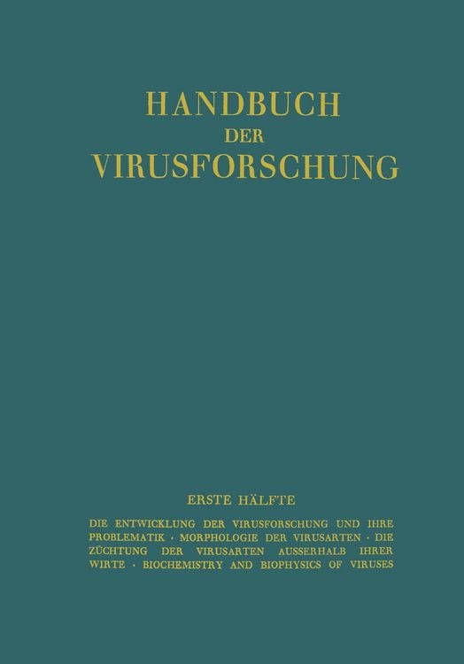 Produktbild: Handbuch der Virusforschung