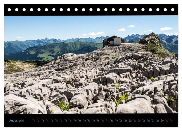 Produktbild: Region Oberstdorf - Kleinwalsertal und Nebelhorn (Tischkalender 2026 DIN A5 quer), CALVENDO Monatskalender
