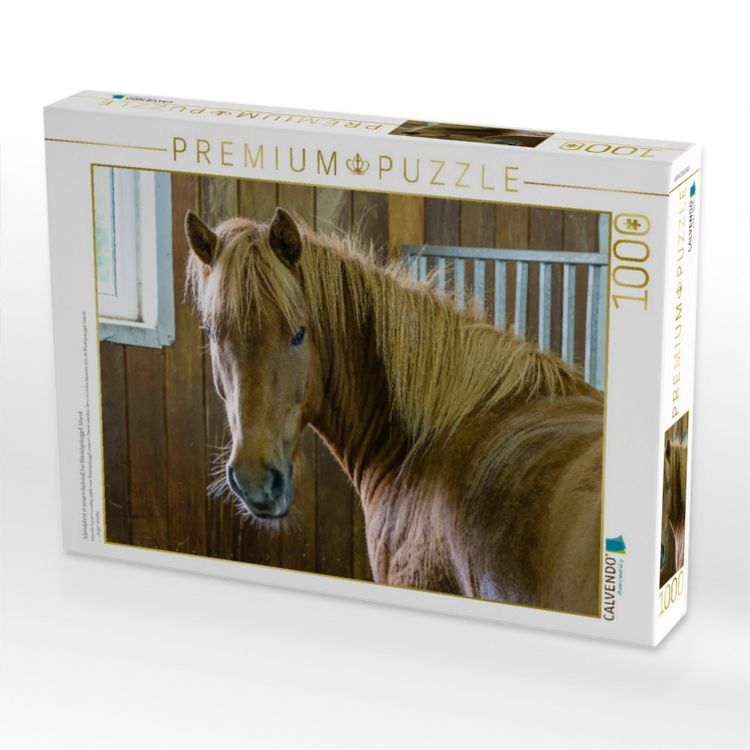 Produktbild: CALVENDO Puzzle Islandpferd in einem Reitstall bei Bl&aacute;sk&oacute;gabygg&eth;, Island | 1000 Teile Lege-Gr&ouml;&szlig;e 64x48cm Foto-Puzzle f&uuml;r gl&uuml;ckliche Stunden