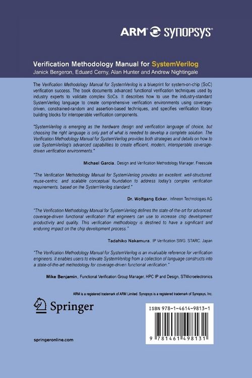 Produktbild: Verification Methodology Manual for SystemVerilog