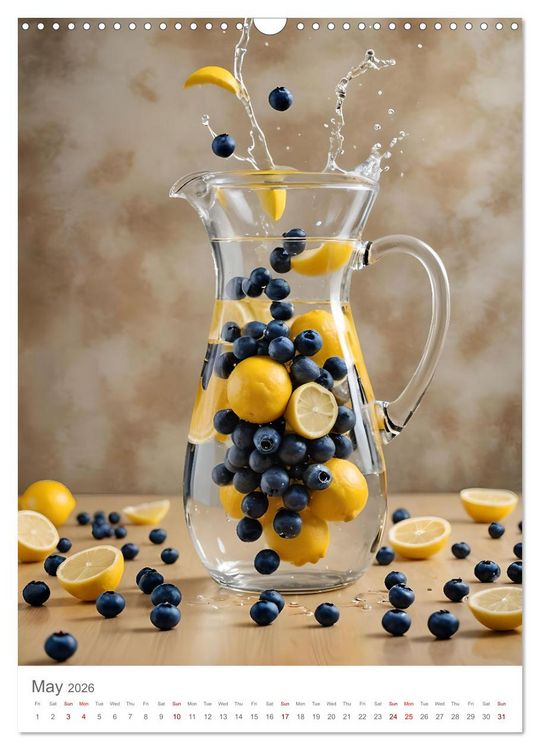 Produktbild: Pure refreshment - Infused water (Wall Calendar 2026 DIN A3 portrait), CALVENDO 12 Month Wall Calendar