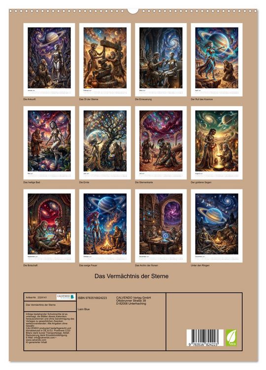 Produktbild: Das Verm&auml;chtnis der Sterne (hochwertiger Premium Wandkalender 2027 DIN A2 hoch), Kunstdruck in Hochglanz