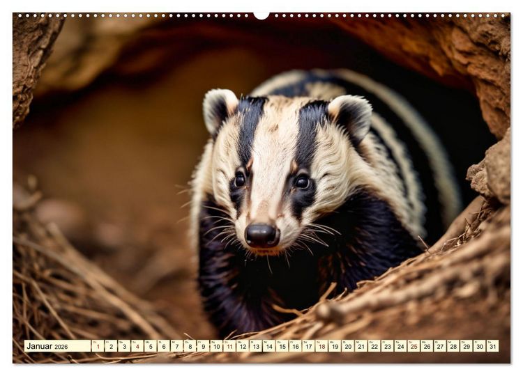 Produktbild: Die Familie der Marder (Wandkalender 2026 DIN A2 quer), CALVENDO Monatskalender