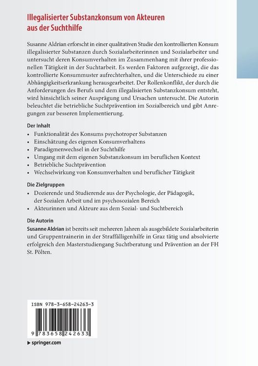 Produktbild: Illegalisierter Substanzkonsum von Akteuren aus der Suchthilfe