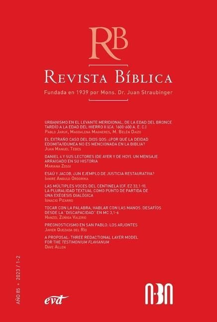 Produktbild: Revista B&iacute;blica 2023/1-2 - A&ntilde;o 85