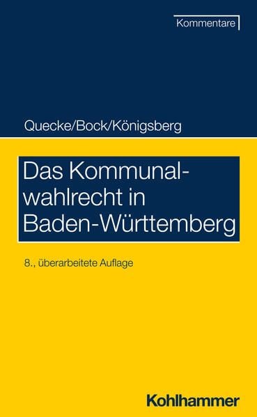 Produktbild: Das Kommunalwahlrecht in Baden-W&uuml;rttemberg