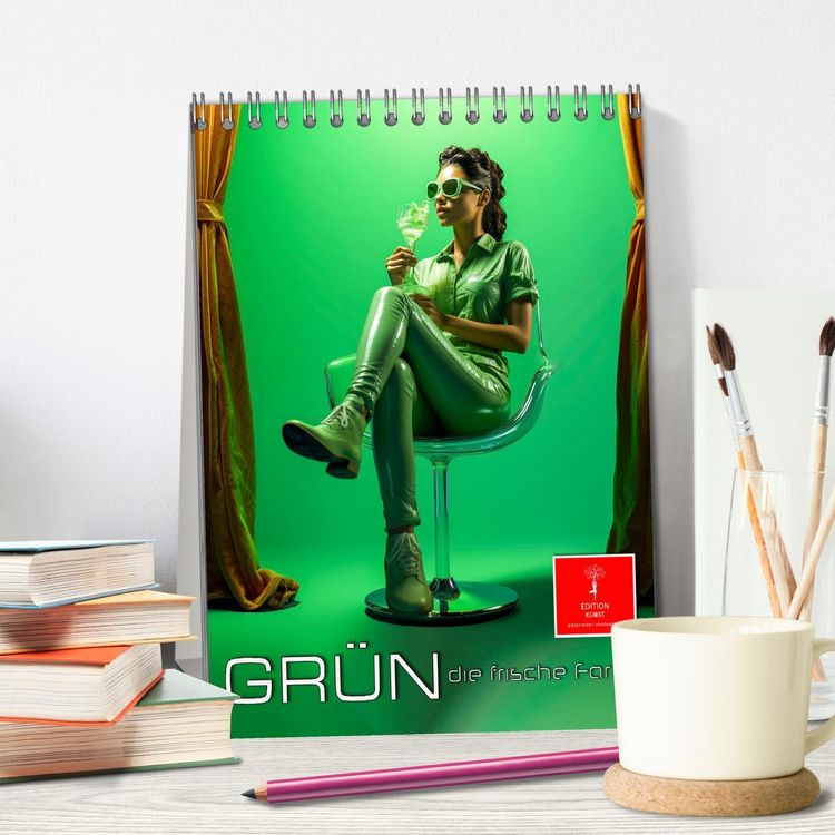 Produktbild: Gr&uuml;n, die frische Farbe (Tischkalender 2026 DIN A5 hoch), CALVENDO Monatskalender