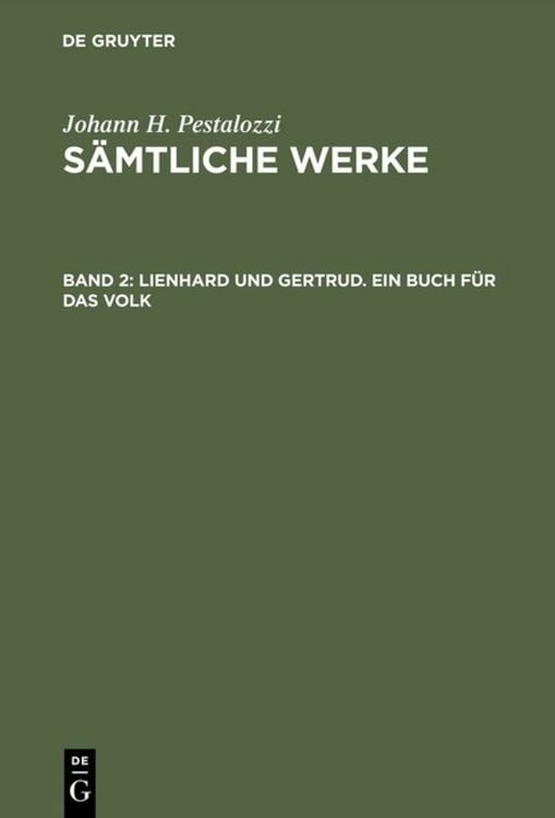 Produktbild: Lienhard und Gertrud. Ein Buch f&uuml;r das Volk