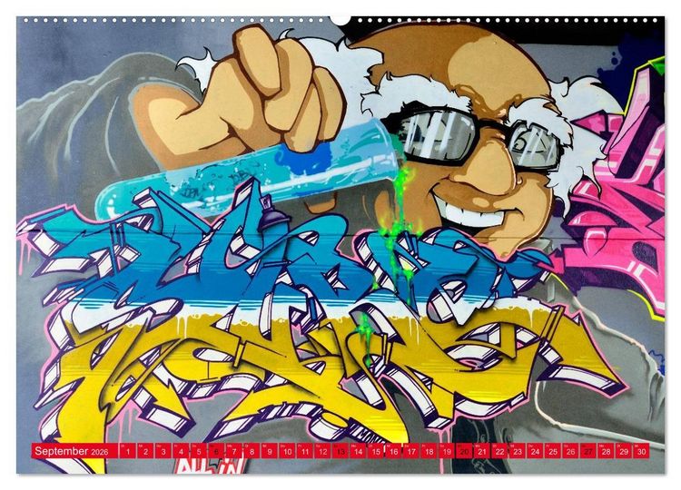 Produktbild: Graffiti ist Kult (hochwertiger Premium Wandkalender 2026 DIN A2 quer), Kunstdruck in Hochglanz