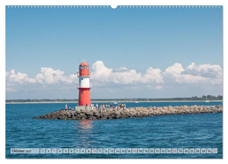 Produktbild: Hansestadt Rostock Historischer Stadtkern bis Warnem&uuml;nde (Wandkalender 2027 DIN A2 quer), CALVENDO Monatskalender