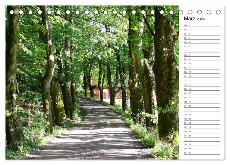 Produktbild: Unterwegs in Schweden (Tischkalender 2026 DIN A5 quer), CALVENDO Monatskalender