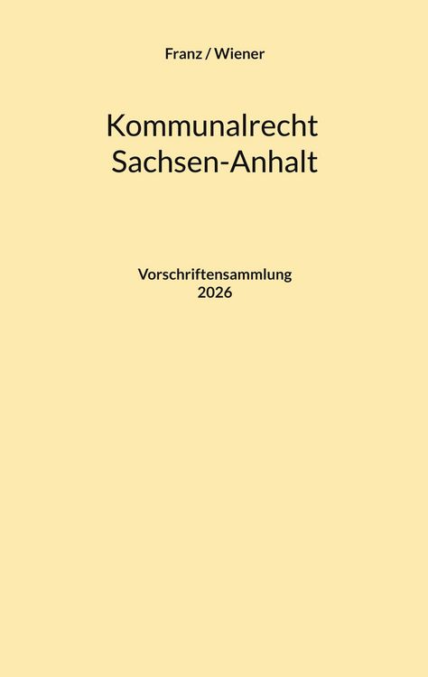 Produktbild: Kommunalrecht Sachsen-Anhalt
